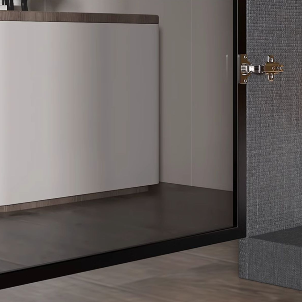 Ink Casual Lumber Wardrobe with Soft Close Door, Interior Shelves, and Hanging Rod - image 9