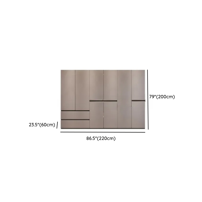 Sand Minimalist Laminate Cabinet Armoire with Soft Close Drawer, Soft Close Door, Interior Shelves, and Clothing Rod - image 14