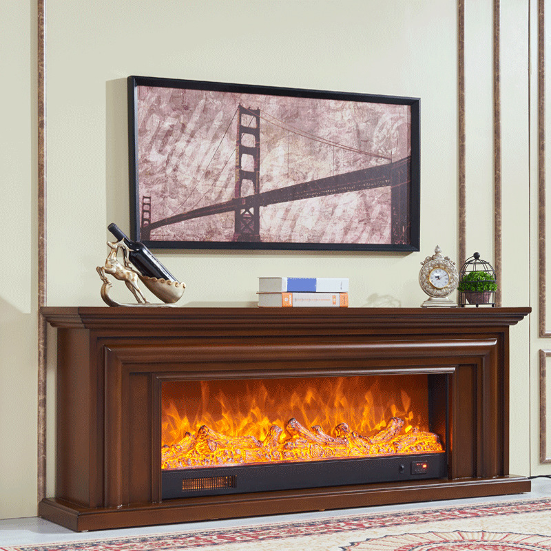 Sitting Room Use Rectangular TV Stand with Light, TV Stand Fireplace