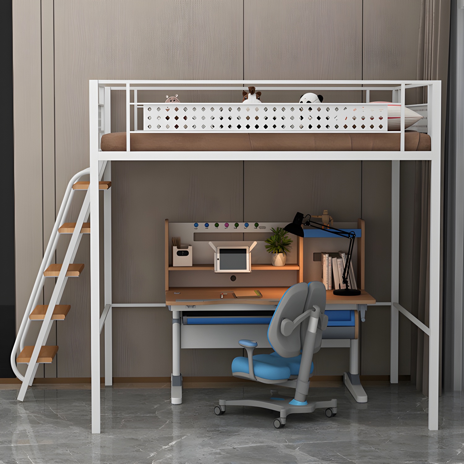 Simple and Chic Metal Frame Modern Bed with Headboard Included - image 3