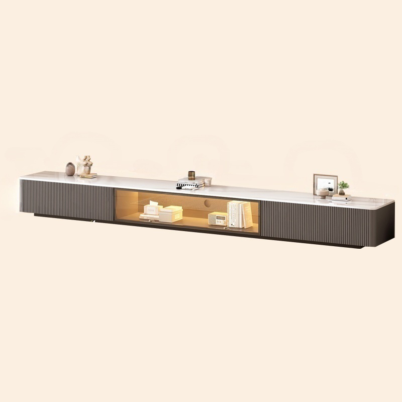 Modish Sintered Stone TV Stand with 2-Drawer, Cabinet & Cable Management Living Room - image 4