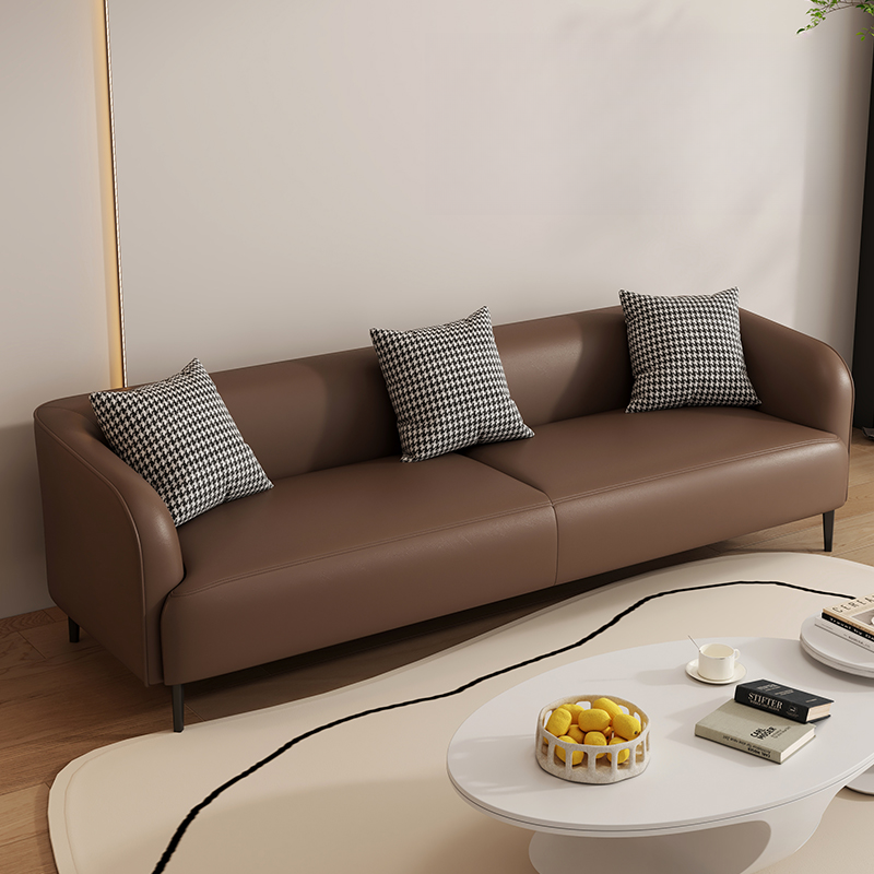 Drawing Room Standard Sofa in Pu Leather with Dark Gray/Sage/Amber Color and Armrest - image 3