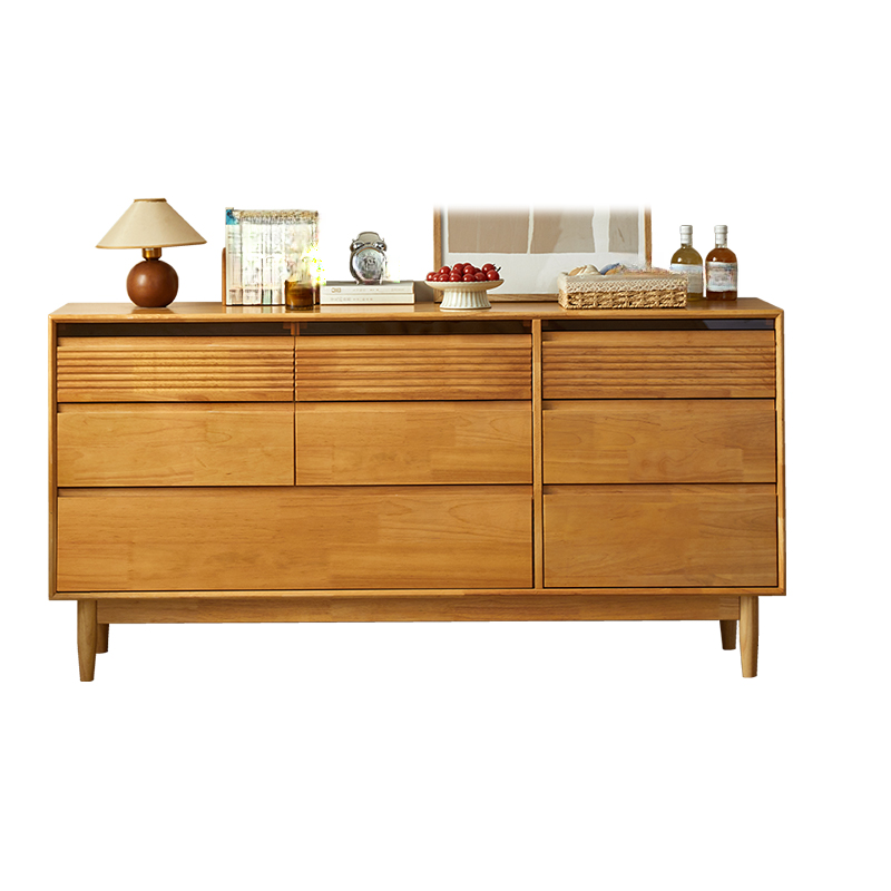 Minimalist Cube Double Dresser in Natural Wood - image 18