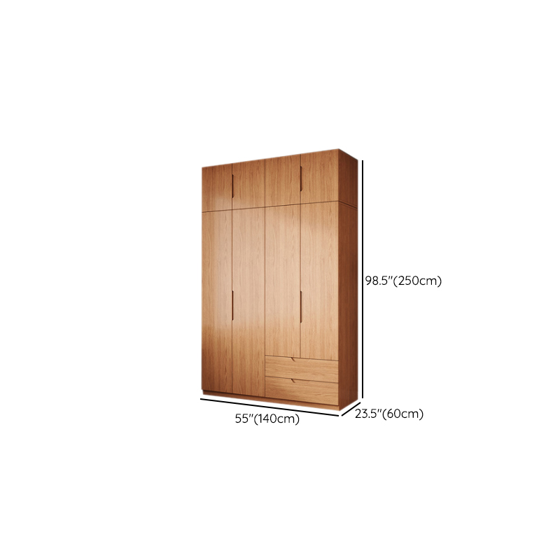Wood Grain Modish Wooden Armoire Cabinet with Soft Close Drawer, Soft Close Door, Interior Shelves, and Clothing Rod - image 14