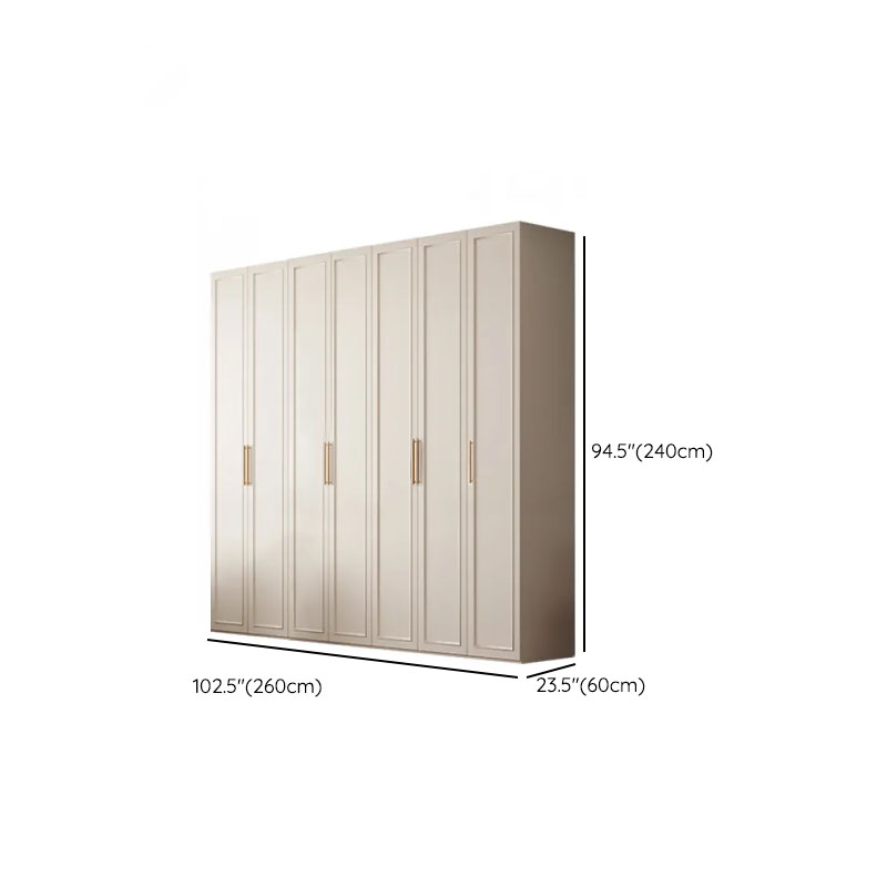 White Casual Wood Independent Armoire Cabinet with Compartments, Soft Close Door, and Interior Shelves - image 28