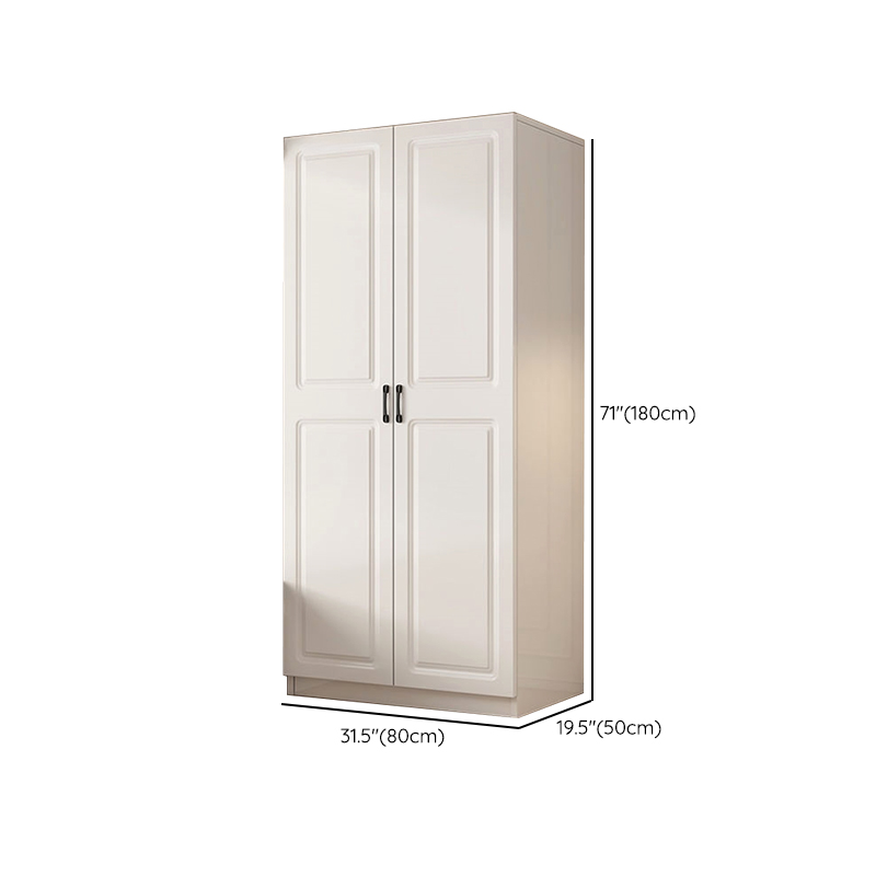 Casual Chalk Timber Wardrobe with Soft Close Drawer and Door, Interior Shelves, Hanging Rod - image 8