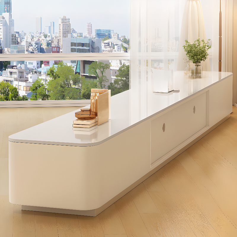 Rectangular Sintered Stone Countertop TV Stand with 3-Drawer/5 Drawers/4 Drawers and Cable Management in a Modern Simple Style - image 6