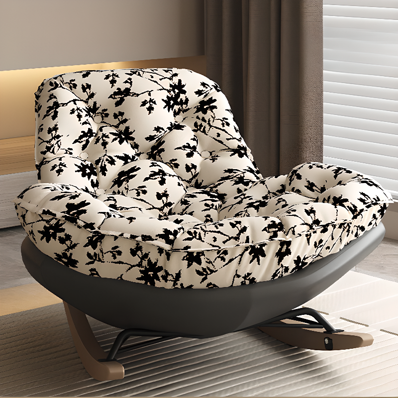 Chalk Modern Simple Style Upholstered Rocking Chair Couch, Scratch-defiant & Cushioned - image 14