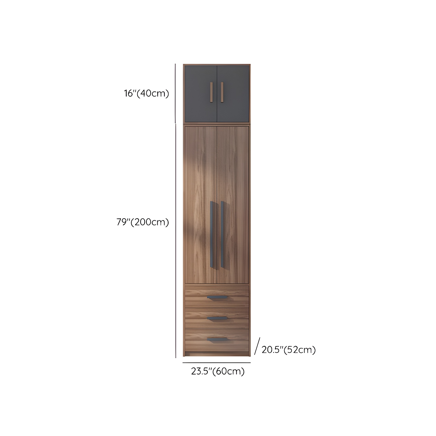 Contemporary Wardrobe Armoire Engineered Wood Wardrobe Closet - image 20