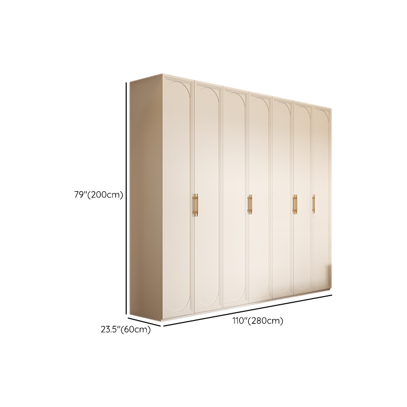 White Minimalist Laminate Wardrobe Closet with Compartments, Soft Close Door, Interior Shelves, and Clothing Rod - image 22