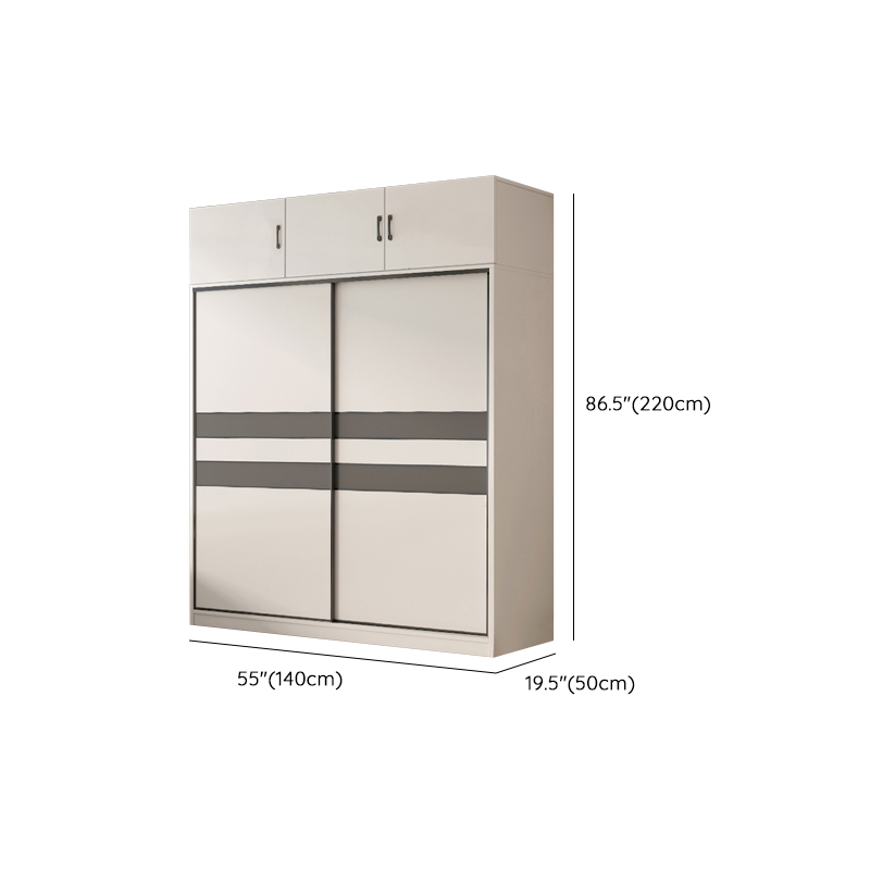 Chalk Nordic Timber Wardrobe with 3 Drawers, Self-supporting Design, Soft Close Door, and Clothing Rod - image 20