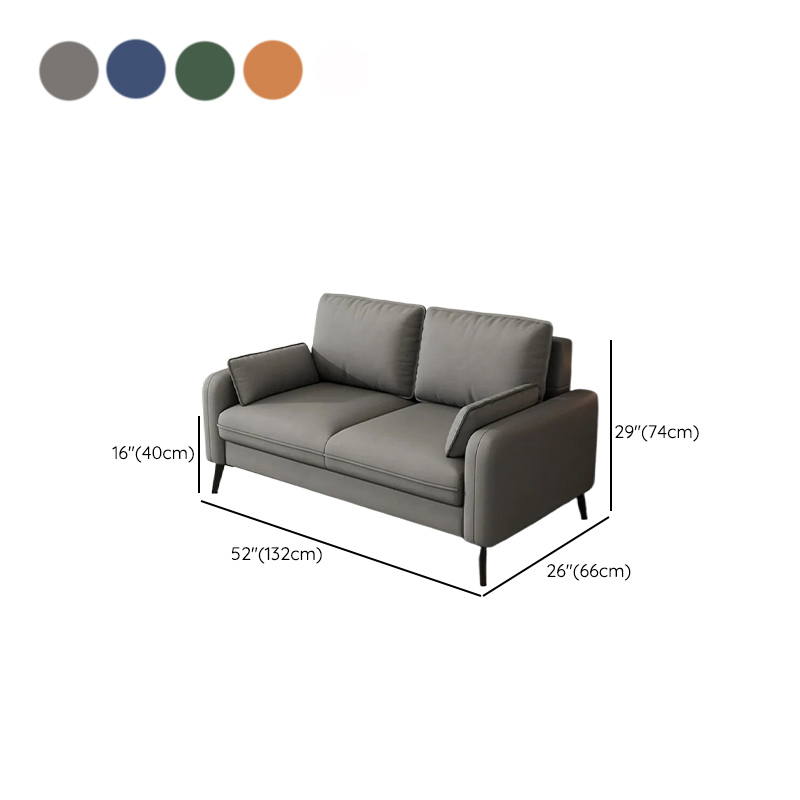 Tear Resistant Loveseat in Gray/Navy Blue/Amber Color with Arm - image 16