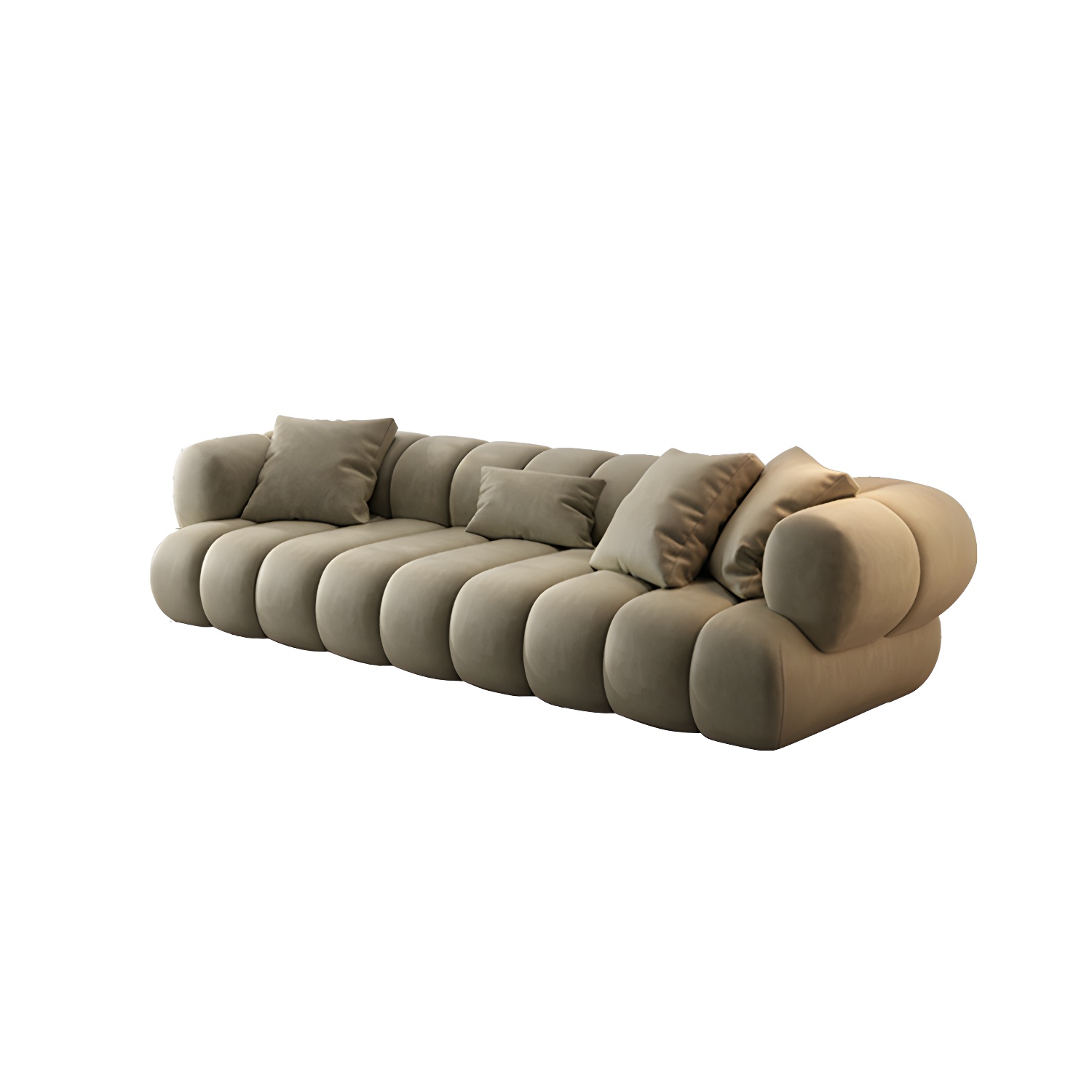 Scandinavian Green Sofa with Tuxedo Arm and Sewn Pillow Back - image 6
