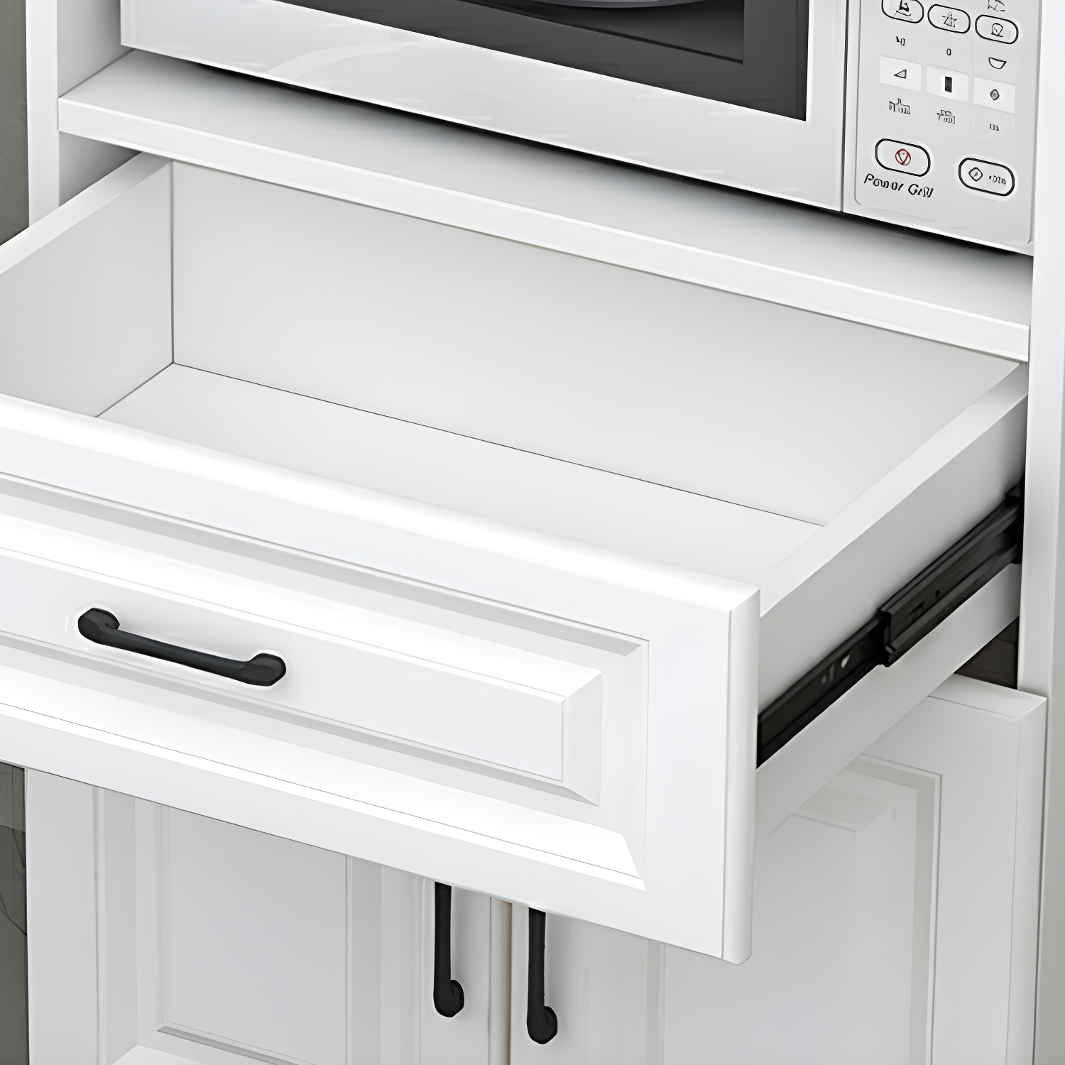 Wood Glam Server with Cabinets and Drawers - Narrow Size - Stylish and Functional - image 9