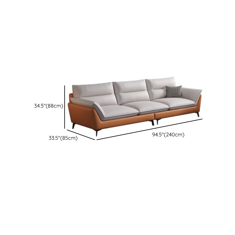 Tech ClothUpholstered Sofa Couch/Single Sofa in Chalk for Parlor with Flared Arm in a Modern Style - image 22