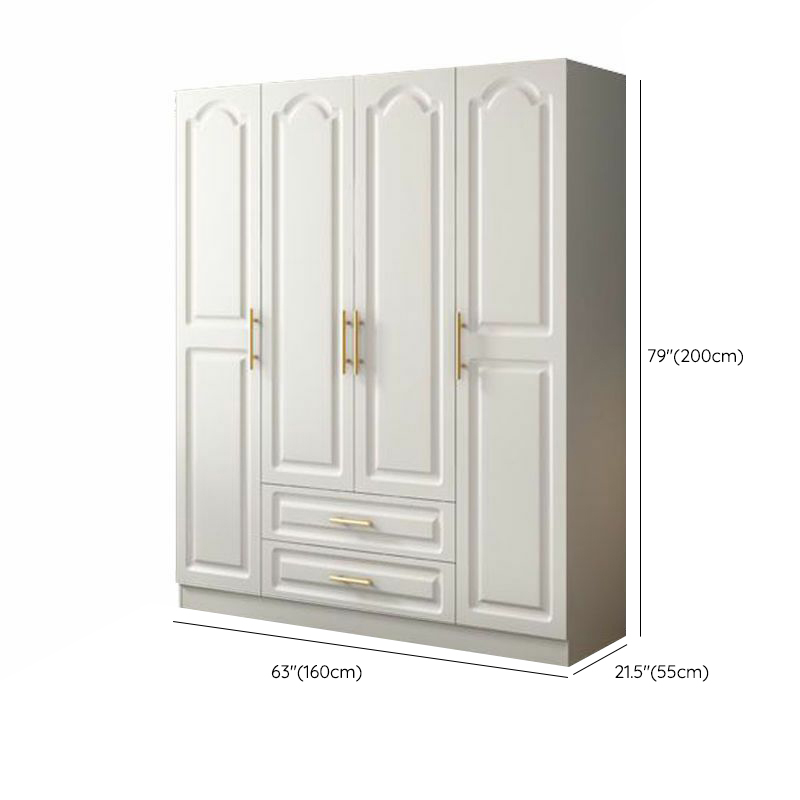Contemporary Wood Chalk Wardrobe Closet with Interior Shelves&Clothing Rack&3-Drawer/6 Drawers/5-Drawer - image 12