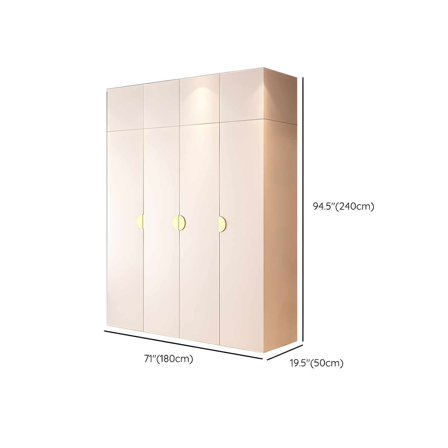 Chic White Wood Wardrobe Armoire with Clothing Rod & Shelves - image 20