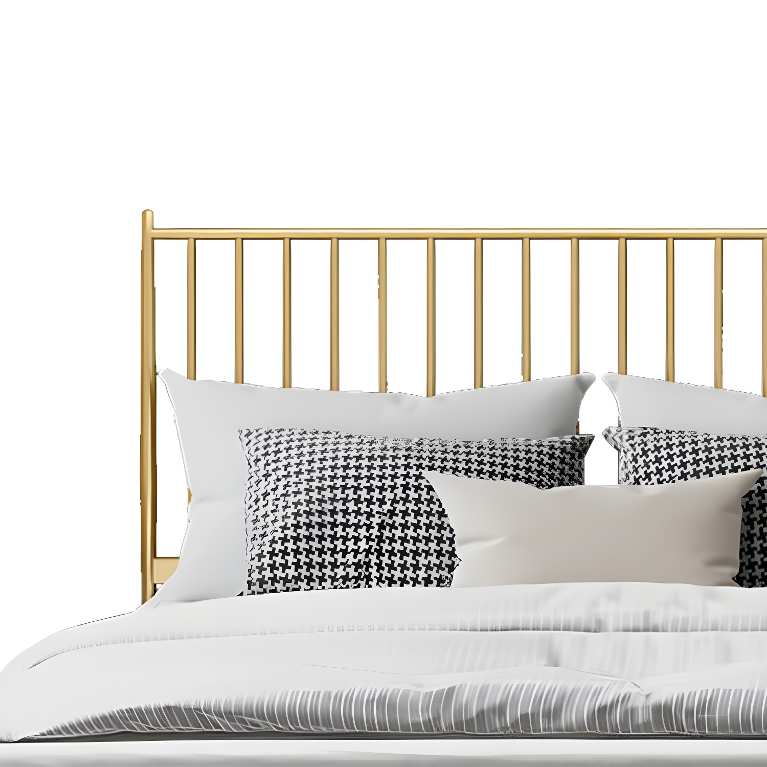 Contemporary Iron Open Frame Bed with Spindle Headboard for Bedroom - image 9