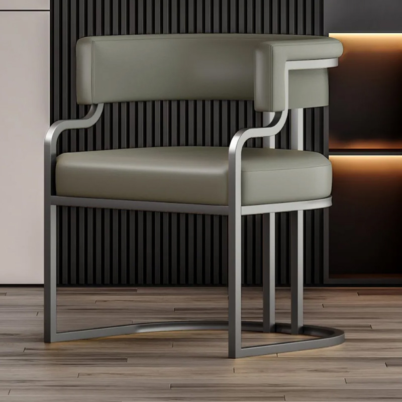 Glam/Casual Alloy Arm Chair with Cushioned Uncovered Back and Armrest - image 13