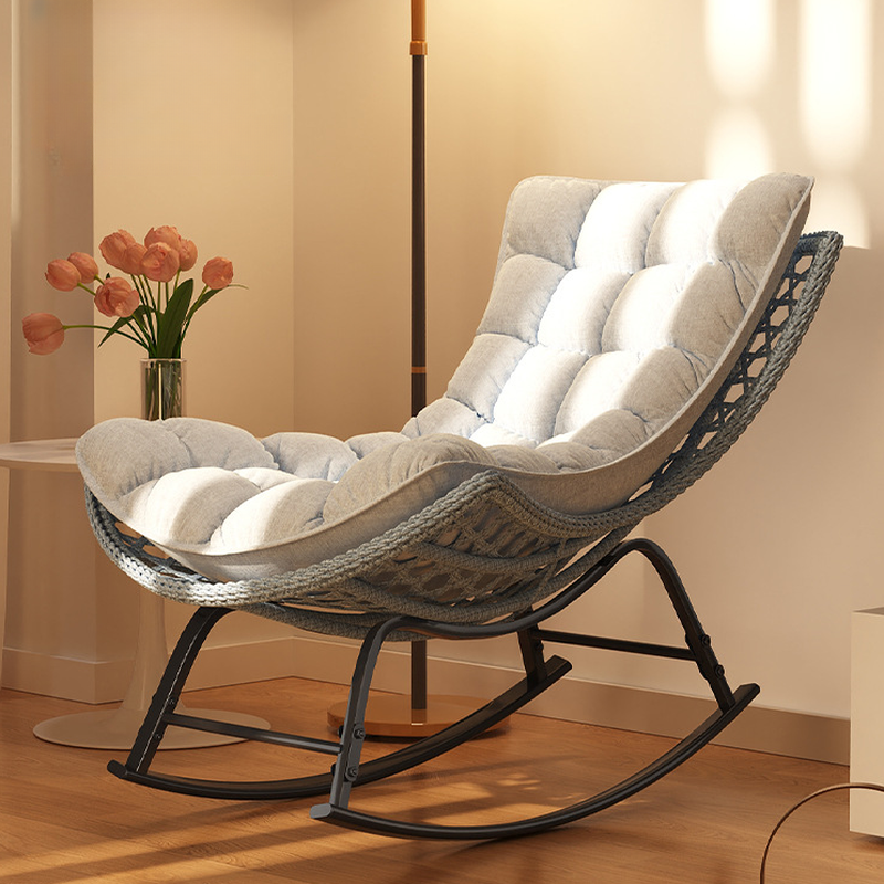 2 Piece Set/1 Piece Set Cushioned Rocking Chair with Ottoman in Resin with Rear in a Modern Simple Style - image 14