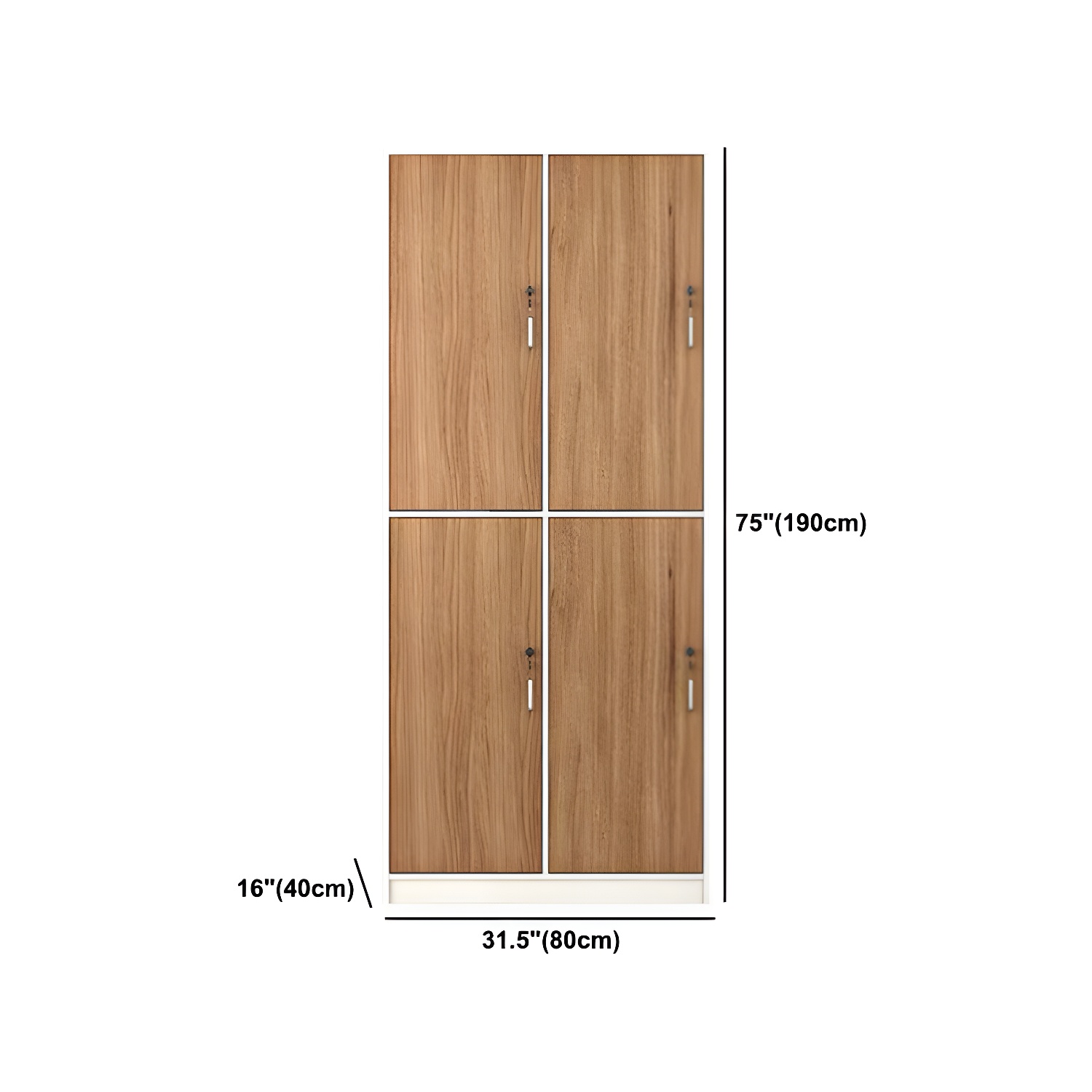 Natural Finish Indoor Cabinet Contemporary Storage Cabinet with Hinged Door - image 15