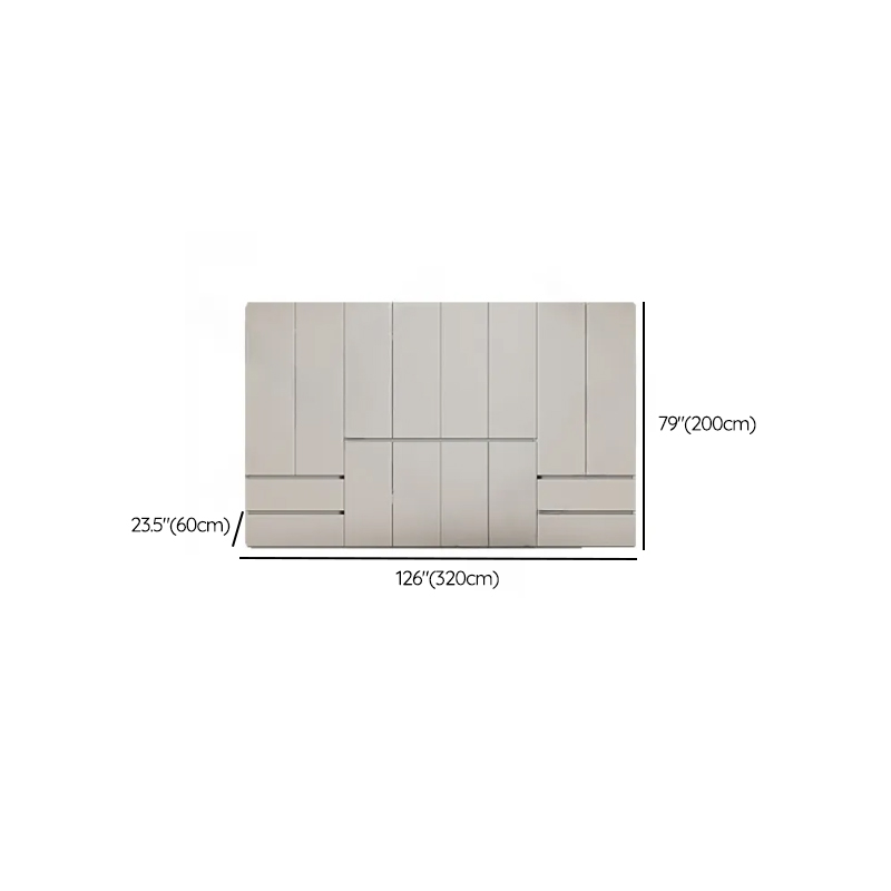 Cream Trendy Reclaimed Wood Wardrobe Armoire with Soft Close Drawer, Soft Close Door, Interior Shelves, and Clothing Rod - image 79