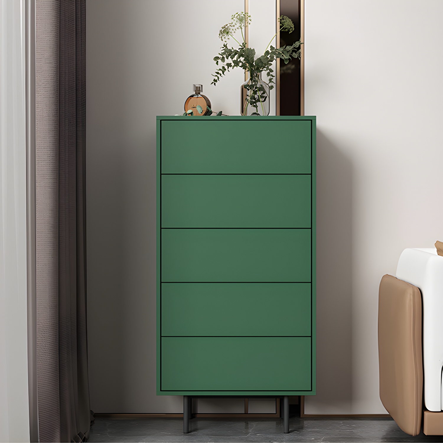 13.65-inch W Modern Storage Chest Dresser Manufactured Wood Storage Chest - image 3