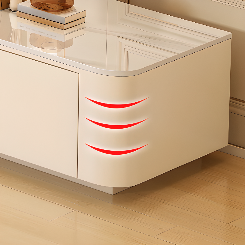 Rectangular Sintered Stone Countertop TV Stand with 3-Drawer/5 Drawers/4 Drawers and Cable Management in a Modern Simple Style - image 13