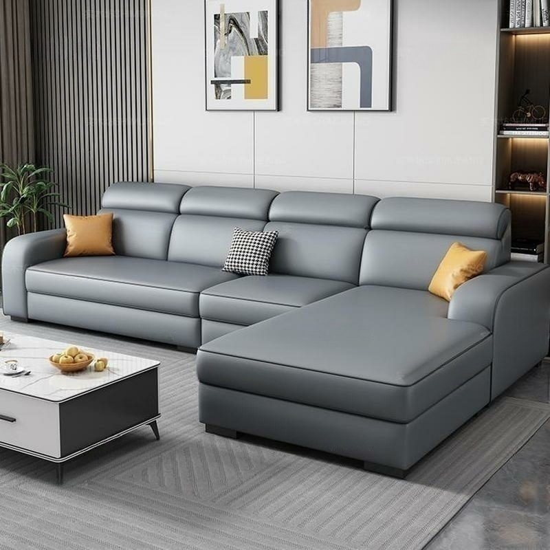 Contemporary Sectional Sofa with Adjustable Pillow and Scratch Resistant Upholstery - image 5