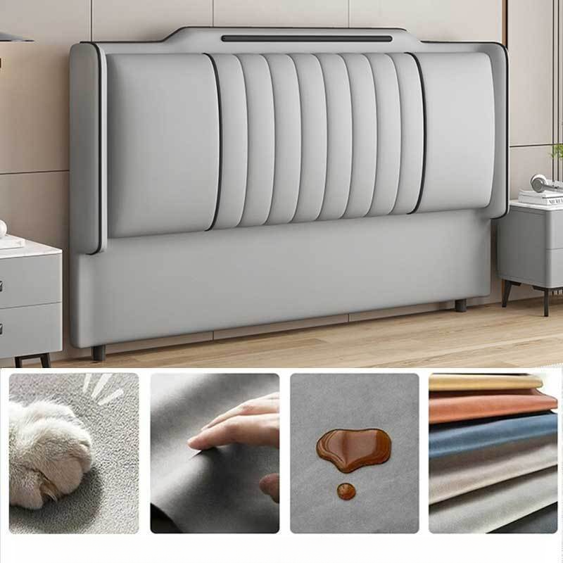 Simplistic Wingback Headboard with Camelback Shape in Pine Wood, Available in Full/King/Queen Sizes, Featuring Sponge Upholstery and Standard Height, No Distressing - image 6