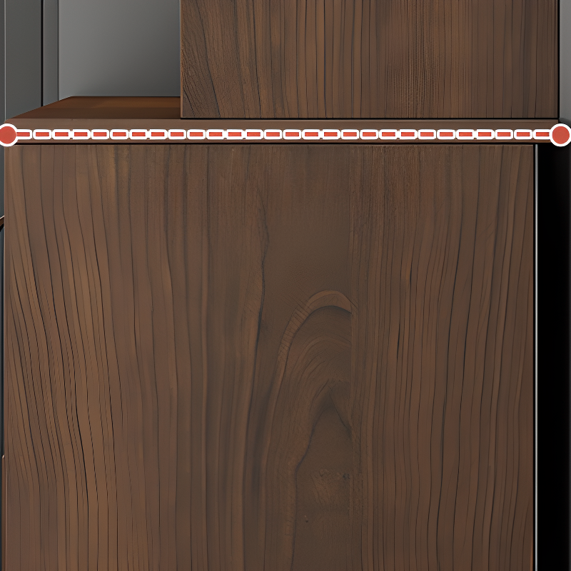Trendy Narrow Kitchen Cabinet Base with Multiple Drawers and Doors, 2/3 Interior Shelves, Compartment Storage, and Lumber Countertop - image 14