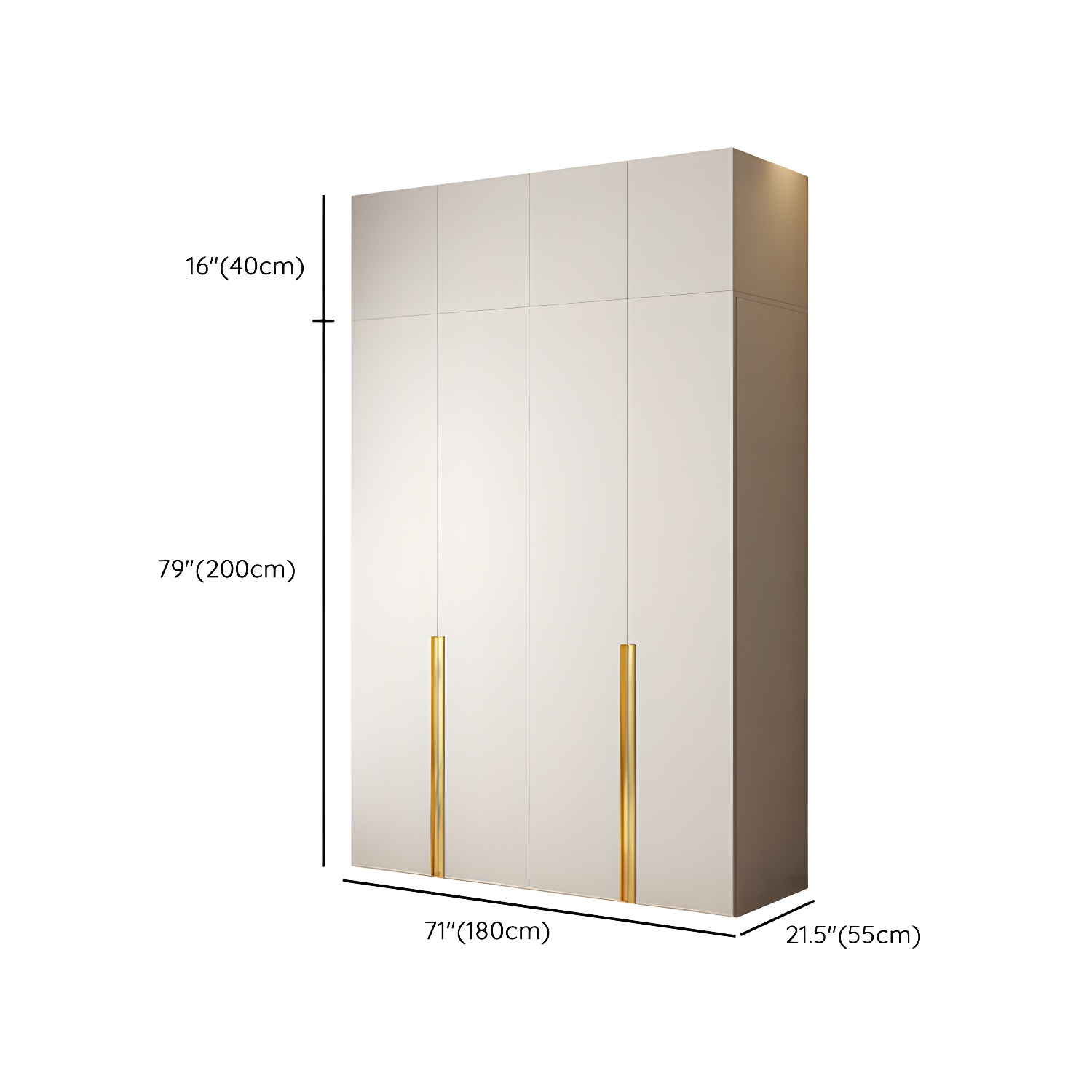 Modern White Wood Armoire with Drawers, Clothing Rod, and Shelves - image 14