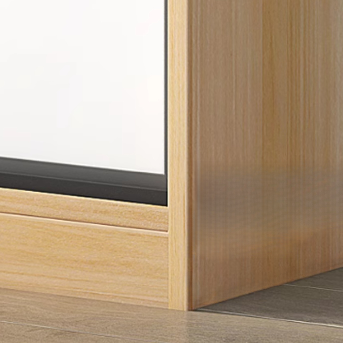 Natural Finish Modish Laminate Wardrobe Closet with 3-Drawer/4-Drawer, Interior Shelves, and Clothing Rod - image 5