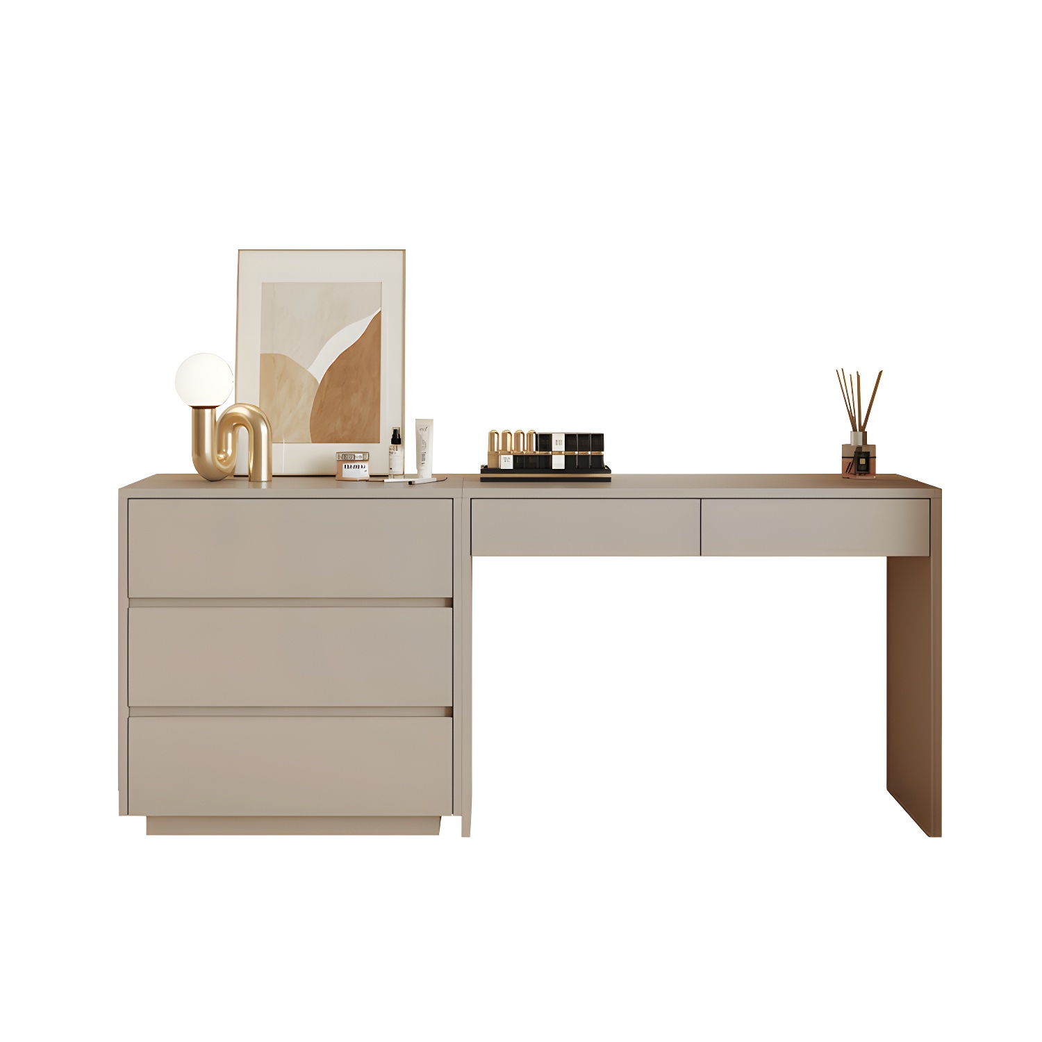 Modern Wood Vanity with Drawers, Large Size, Soft Close Glides, 40cm Width, 75cm Height