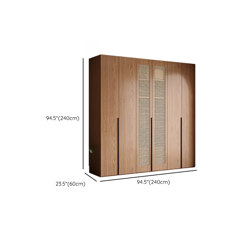 Cocoa Art Deco Self-supporting Cabinet Armoire with Soft Close Drawer, Interior Shelves, and Hanging Rod - image 33