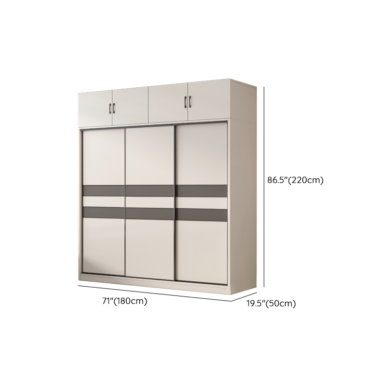 Chalk Nordic Timber Wardrobe with 3 Drawers, Self-supporting Design, Soft Close Door, and Clothing Rod - image 22