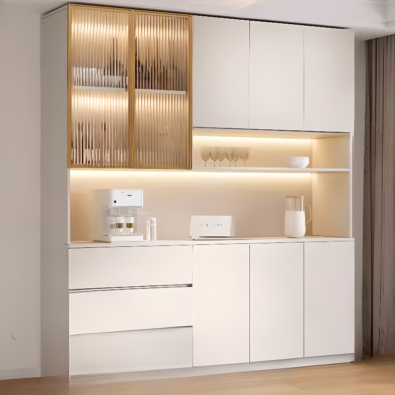 Trendy Sideboard with 3 Drawers, Cupboard, Wide/Standard/Narrow Sizes, 2/1 Shelves, Cabinets, and Glass-panel Door - image 5