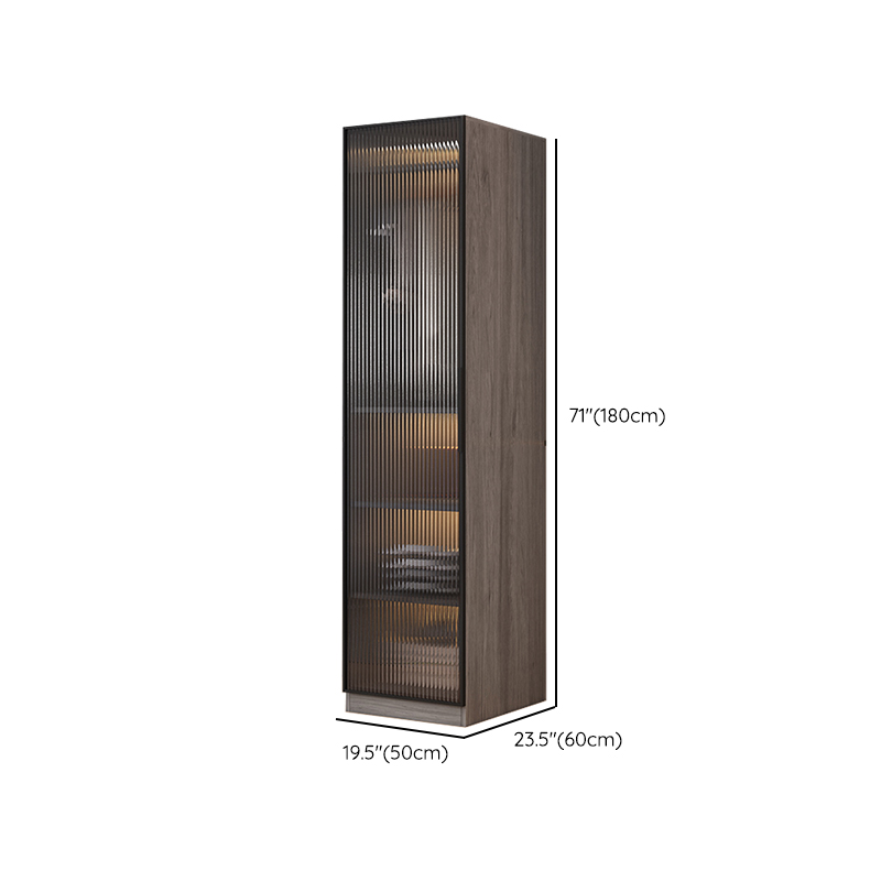 Trendy Vitreous Unfixed Wardrobe Armoire with Soft Close Door, Interior Shelves, Clothing Rod, and Articulated Mechanism - image 18