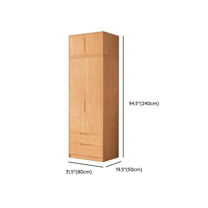 Wood Color Nordic Unfixed Wardrobe Closet - image 29