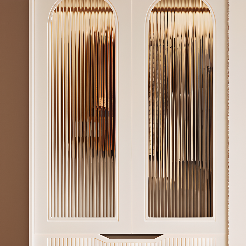 Chalk Almirah in Timber with Clothing Rod, 3 Cabinets/2 Cabinets and 5-Drawer/4-Drawer/3-Drawer in a Minimalist Style, 3-Shelf/2-Shelf Included/Not Included - image 5