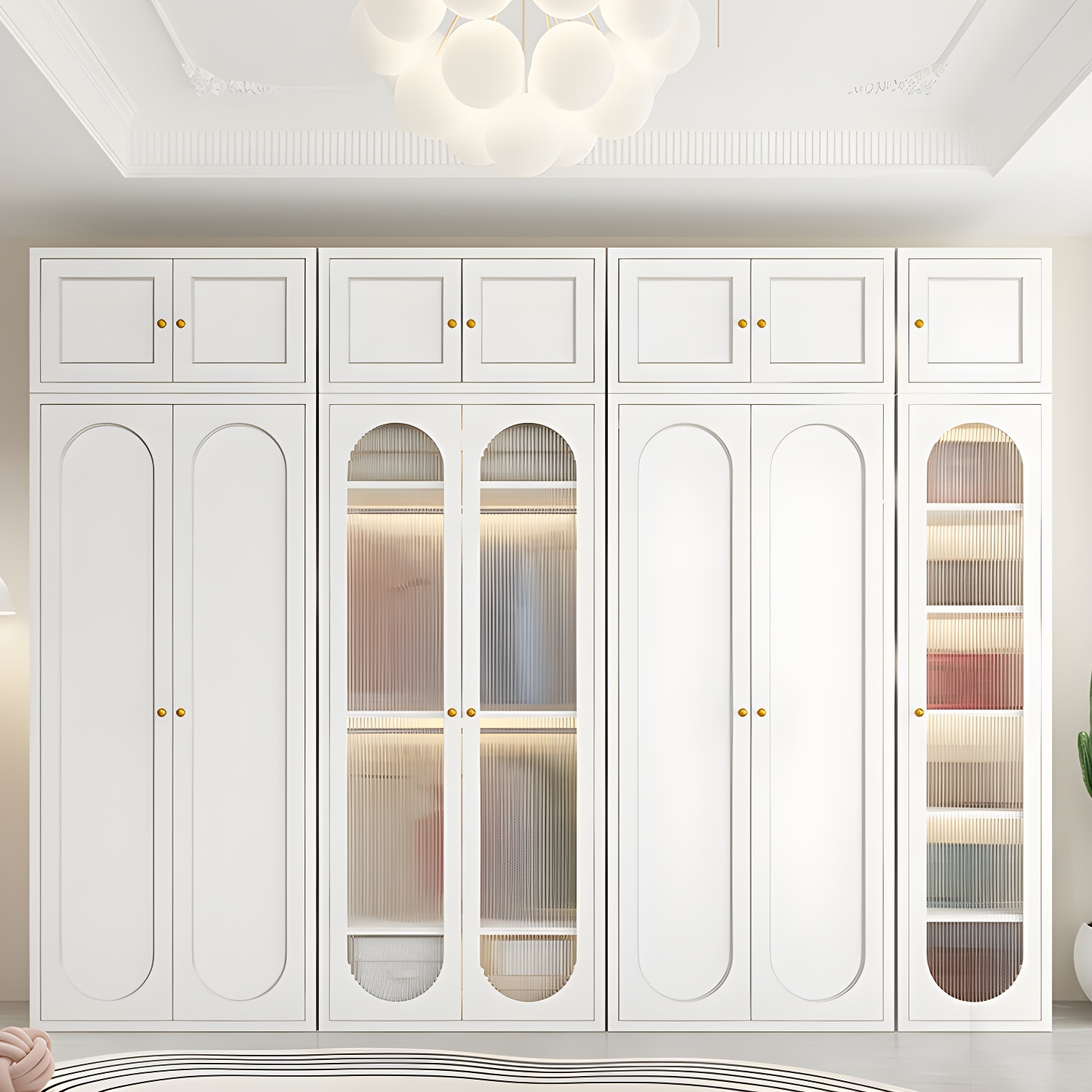 Stylish Wardrobe Armoire with Clothing Rod and Adjustable Shelves - image 6