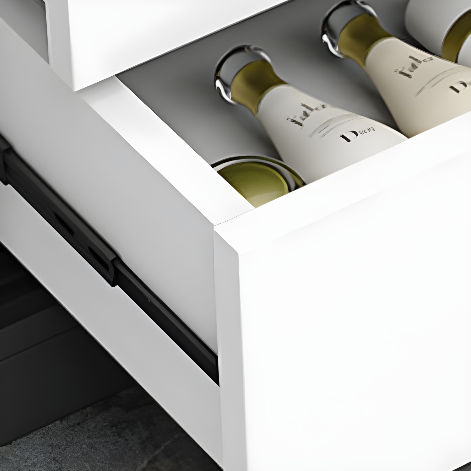 Modern White Wood Frame Wardrobe Freestanding Wardrobe with Sliding Glass Doors - image 8