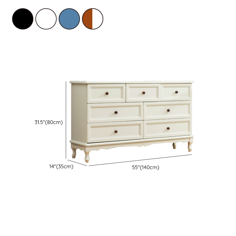 Traditional Solid Wood Dressers with Self Close Drawers in Compact Size - image 20