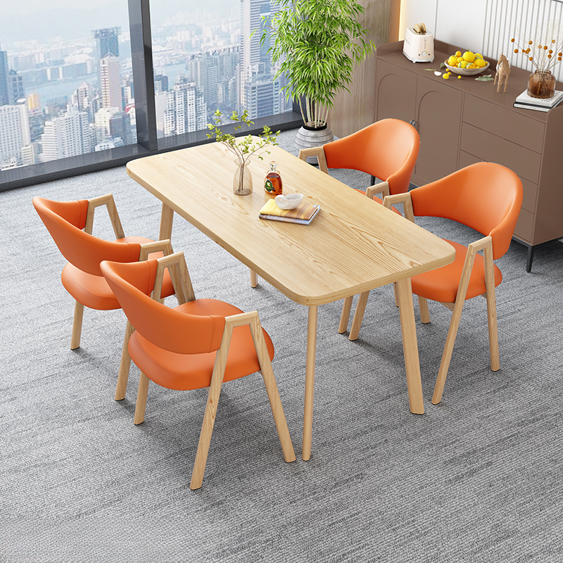 Casual Dining Table Set with Natural Wood Finish, Reclaimed Wood Top, and Seating for 4 Chairs - image 16