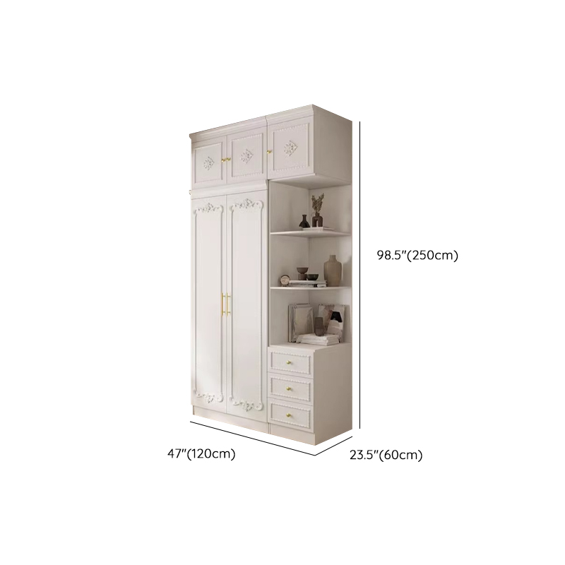 White Simple Timber Wardrobe Closet Soft Close Drawer Soft Close Door Interior Shelves - image 26