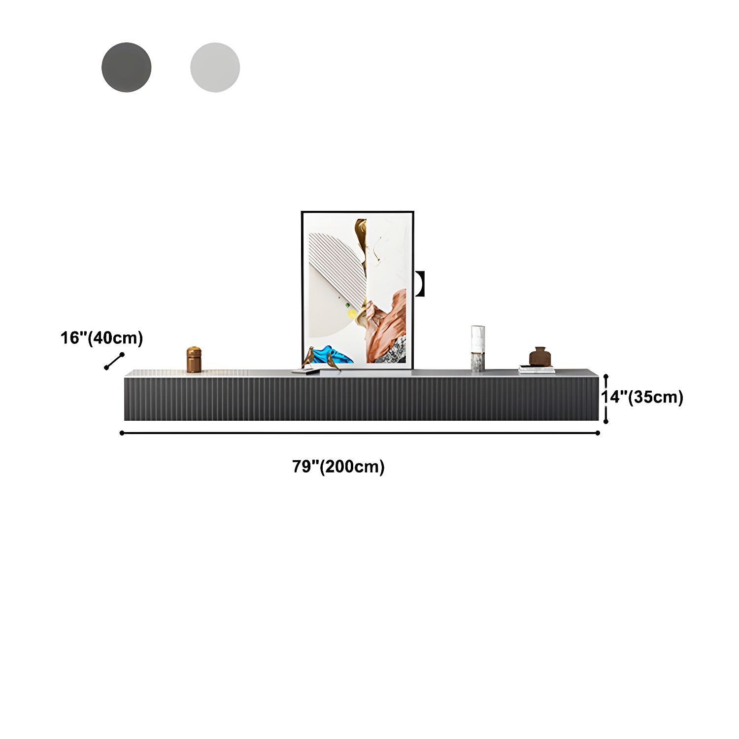 Contemporary TV Stand Console Wood TV Media Stand with Drawers - image 13