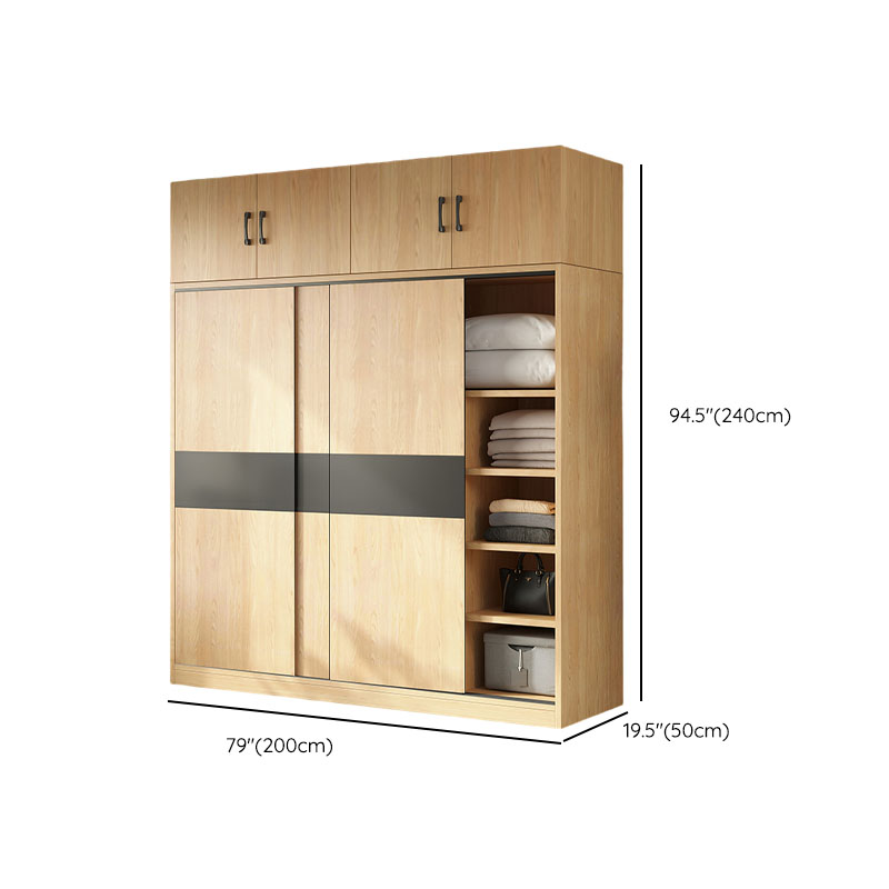 Modish Wooden Independent Armoire Cabinet with Soft Close Door, Interior Shelves, and Clothing Rod - image 21