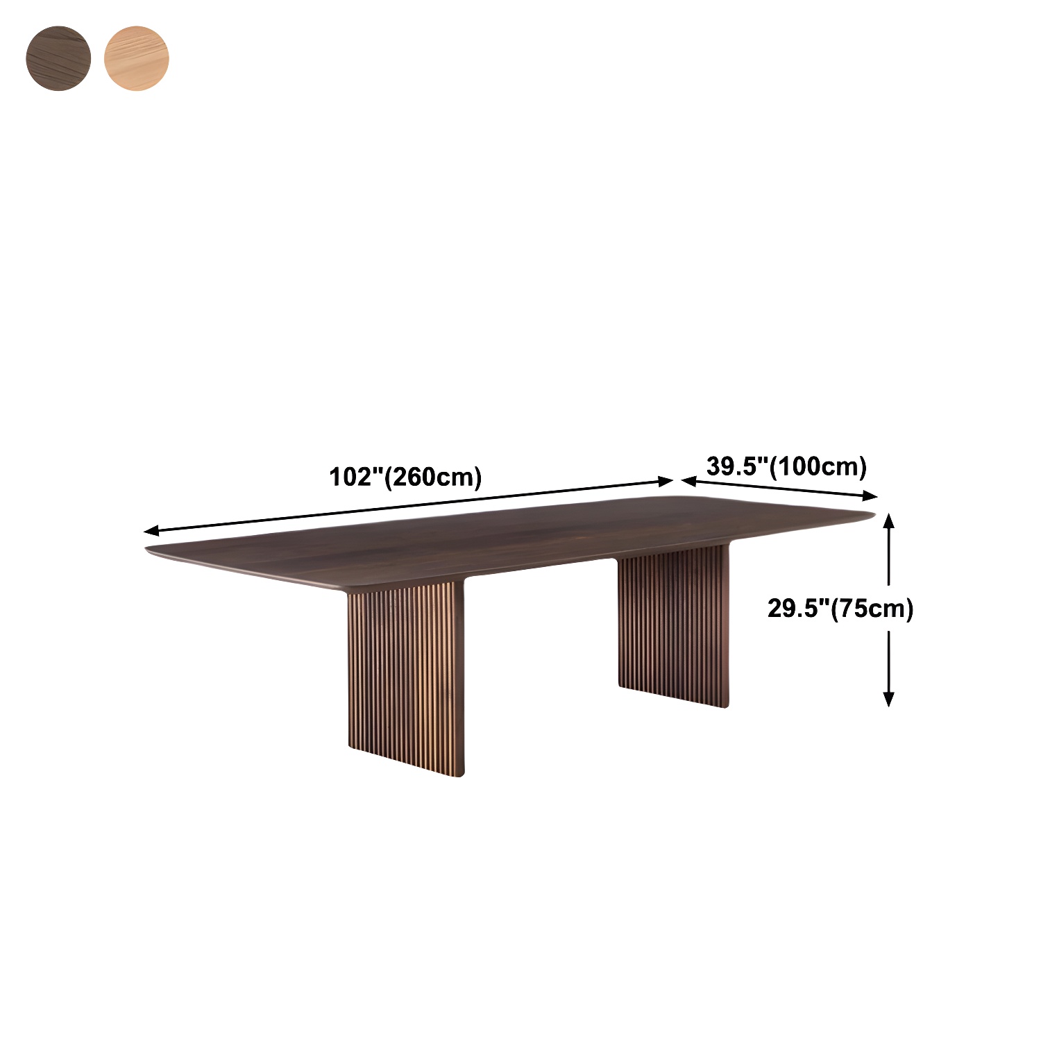 Pine Solid Wood Dining Site Table Modern Rectangle Double Pedestal Dining Table - image 18