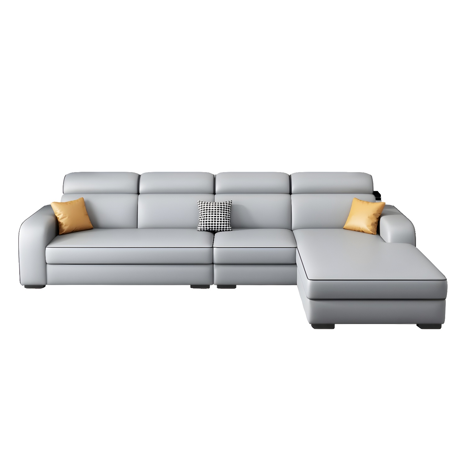 Contemporary Sectional Sofa with Adjustable Pillow and Scratch Resistant Upholstery - image 13