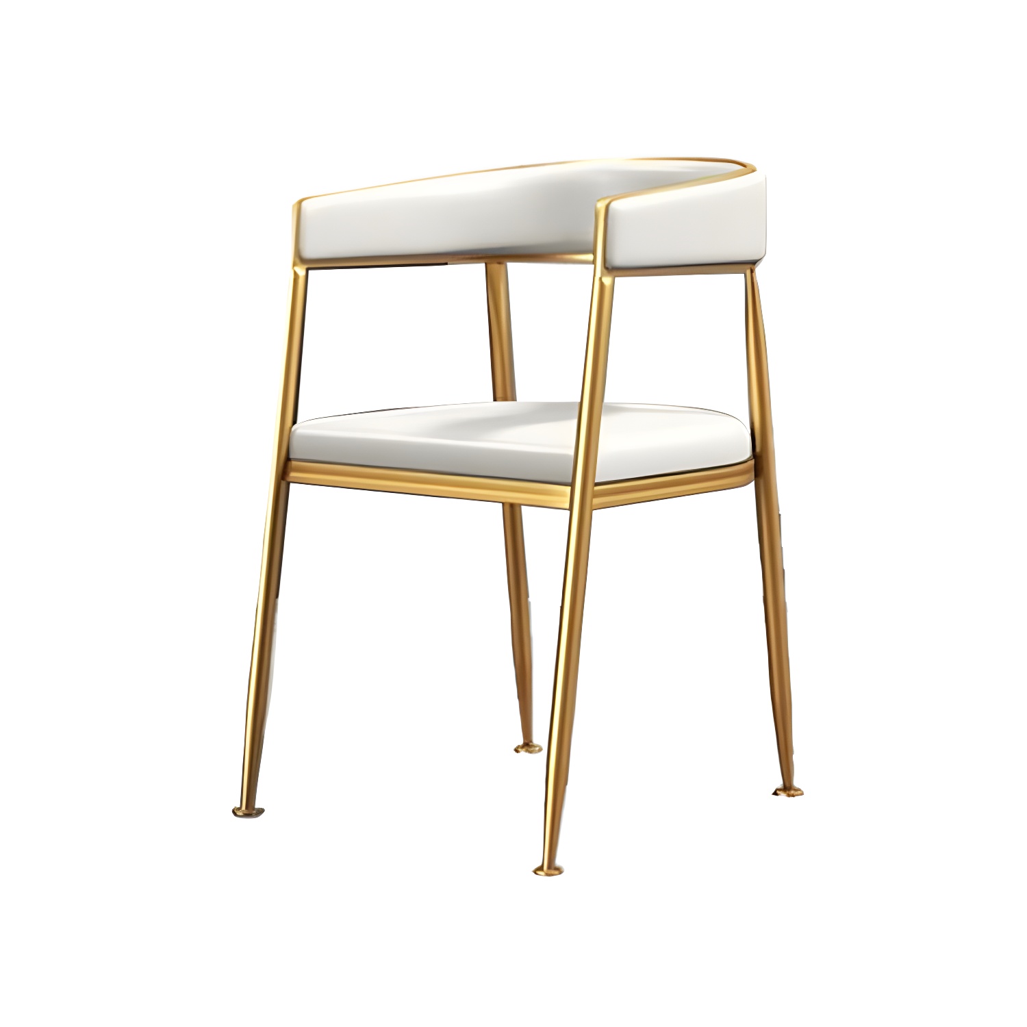 Glam Gold Metal Arm Chair Open Back Dining Side Chair with Upholstered - image 10